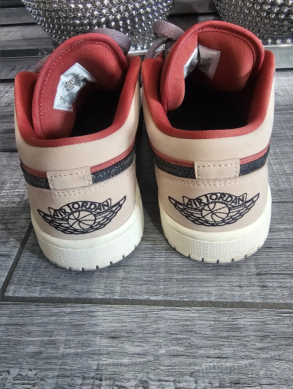 Nike Air Jordan 1 Low - Rust Red, Taupe & Black - Picture 8 of 14